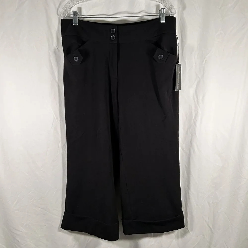Lane Bryant Dress Pants Women's 14 Black Button Zip Cityology Office Pants